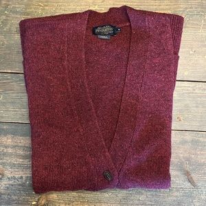Pendleton Cadigan deep red/burgundy, size S, new without tags.